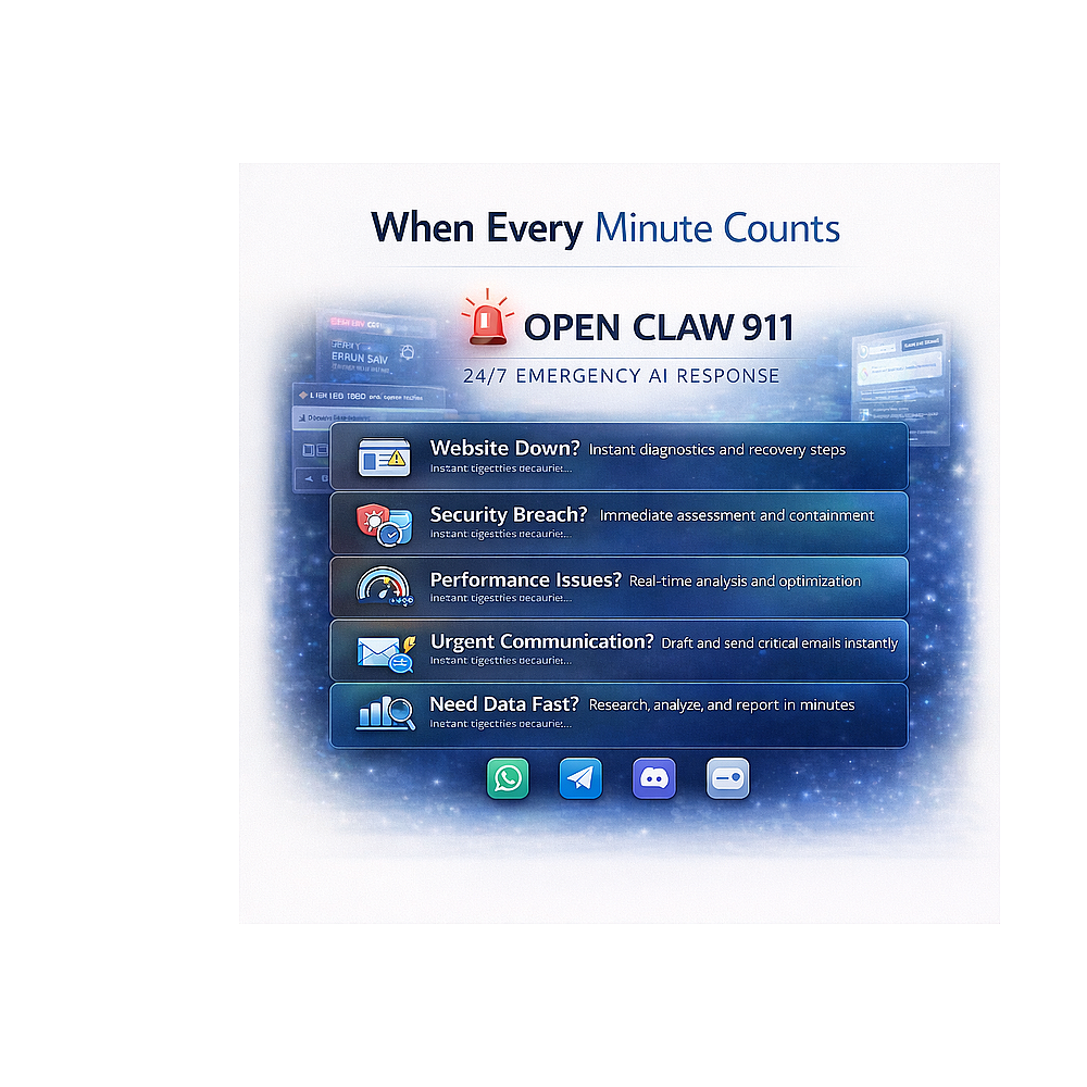 Open Claw 911 — Rapid AI Emergency Response for Your Business openclaw 911 when every minute counts
