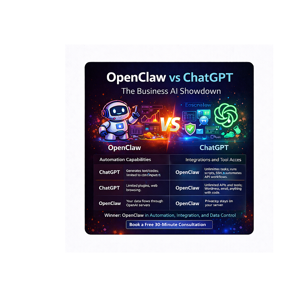 OpenClaw vs ChatGPT for Business: Which AI Assistant Wins? openclaw vs chatgpt